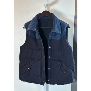 Vintage Pineapple Connection Reversible Corduroy Puffer Vest Western Outdoor M